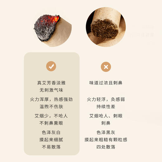正安 小直径温火力的温灸陈艾条 (15:1)  1.8cm*20cm*10支（升级版） 商品图8