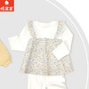 棉果果春季新品女童针织提花可爱洋气小碎花假两件长袖T恤M122140226111 商品缩略图0