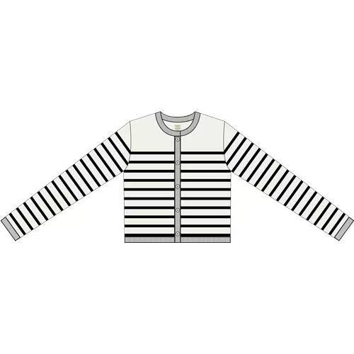 佐丹奴女装26年新款开胸条纹针织衫05356206 商品图1