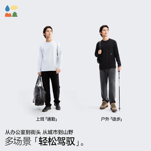 【男士棉感速干长袖T恤】森林棠26春汗跑跑棉柔亲肤圆领运动T恤20261284【HZ】 商品图4