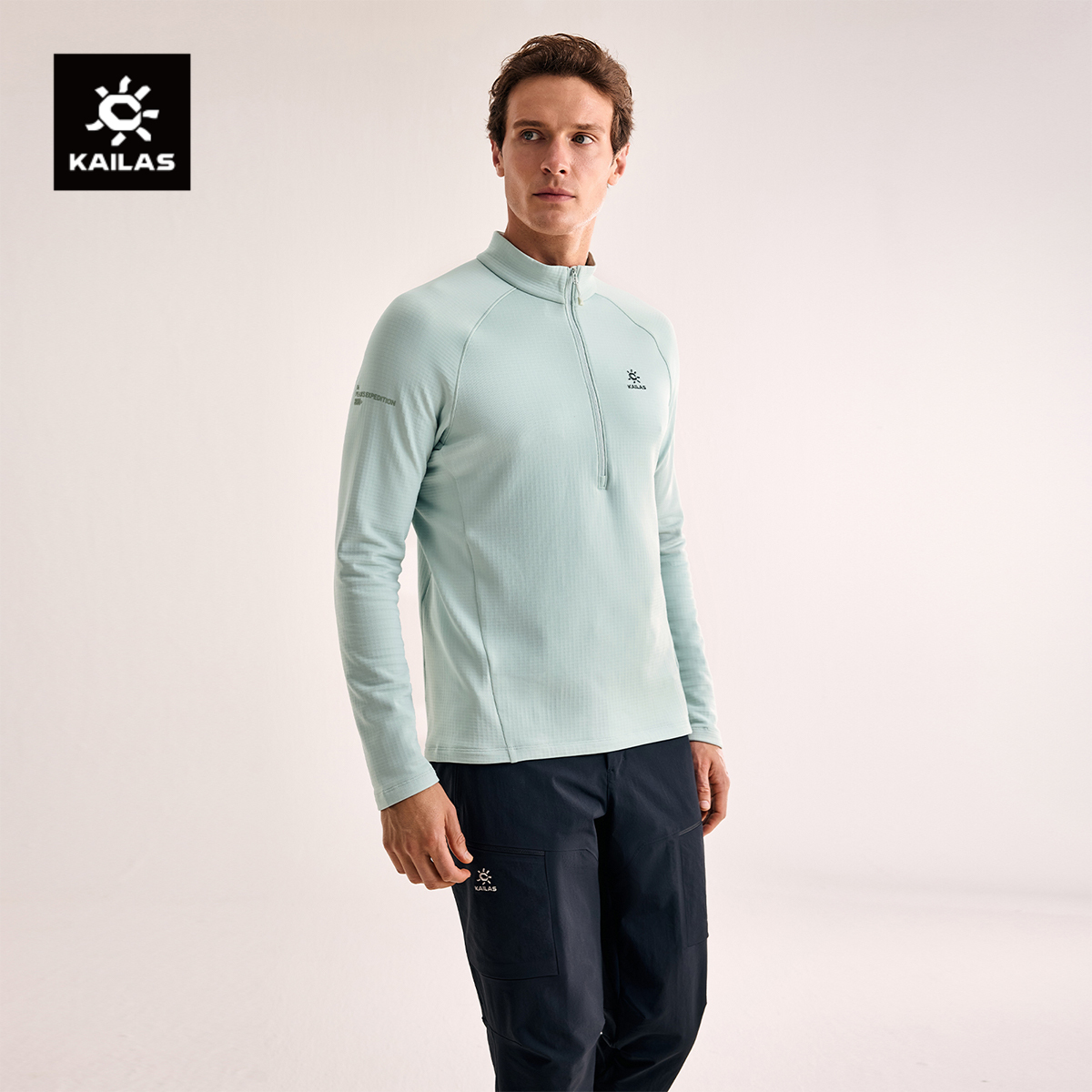 KAILAS凯乐石 男款立领半开胸抓绒衣  KG2532105