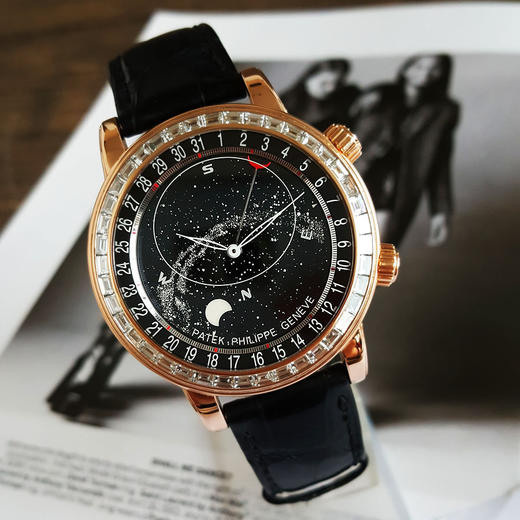【95新】PATEK PHILIPPE 百达翡丽6102R-001自动机械机芯（PP印记）日期显示；月相、星象显示44MM（男款）超级复杂功能时计系列18K玫瑰金060226LV20 商品图9