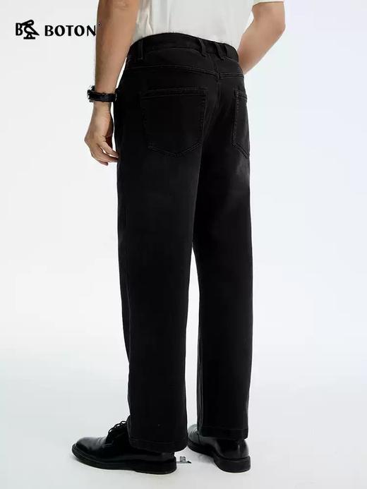 波顿男士春夏季窄版阔腿直筒牛仔裤高端美式百搭长裤ME958125 商品图2
