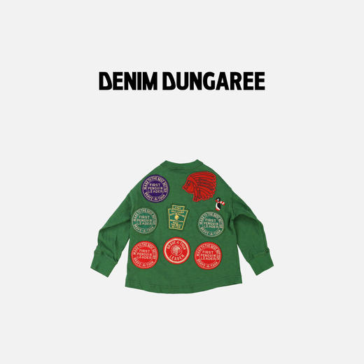 DD日本童装 DENIM DUNGAREE 棉质复古徽章企鹅 PENNIE 长袖T恤 商品图3