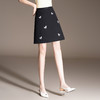 「自」全新升级【铂金会员137/天猫179/差价42】(24557)洛诗琳新款百搭直筒半身裙2026春季复古高腰刺绣显瘦A字裙 商品缩略图2