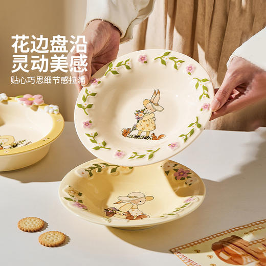 摩登主妇赫拉兔漂亮餐具盘子饭碗家用碗具仪式感早餐水果盘酸奶碗 商品图1
