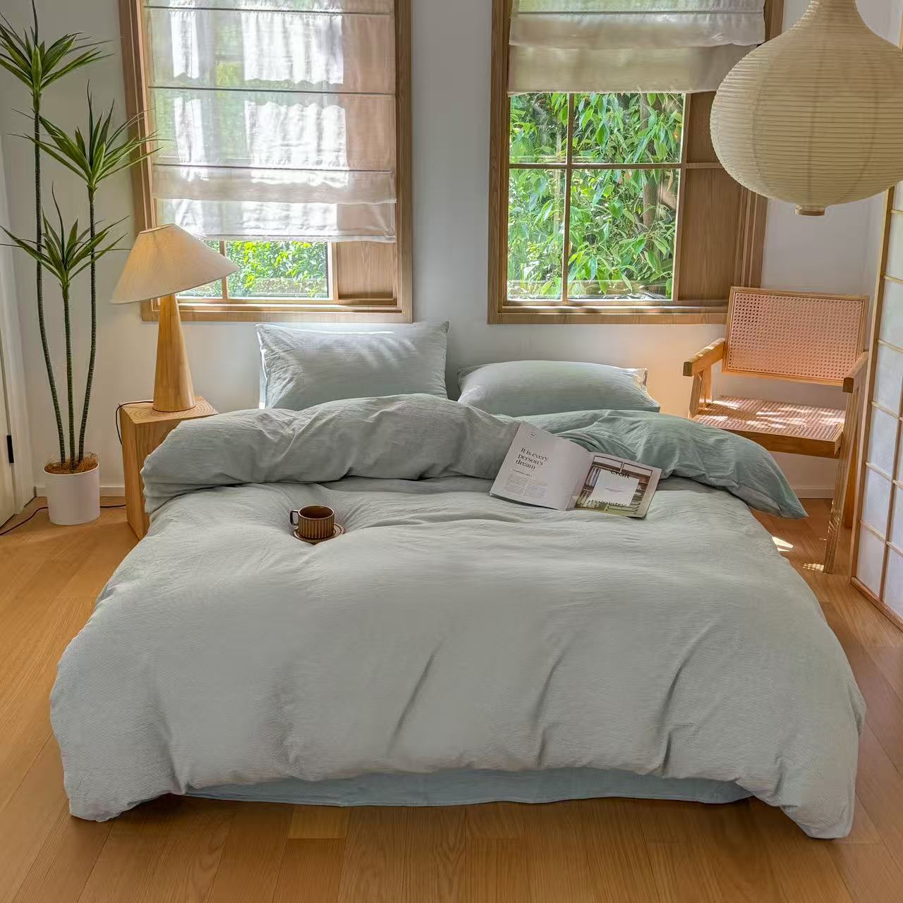 全棉色织水洗棉 散件系列，粉大格，蓝大格，咖小格，蓝小格，绿密条，灰密条