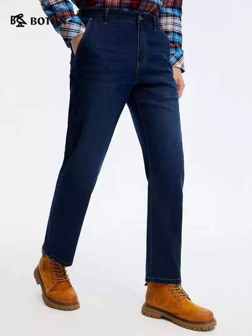 【桑蚕天丝】波顿男士春夏季直筒牛仔裤弹力透气高端长裤ME957125 商品图3