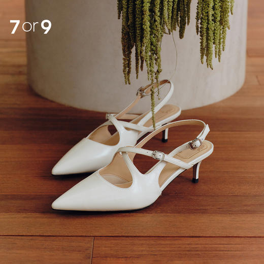 7or9后空高跟鞋春夏新款凉鞋优雅法式水仙 商品图1