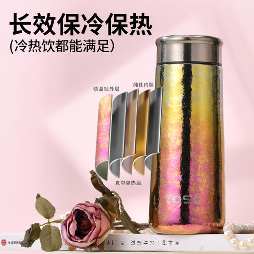 【英国TOSC特可纯钛杯】新品99.9%天然弱碱钛杯300ml 送礼盒礼袋（2.17-2.24停发） 商品图3