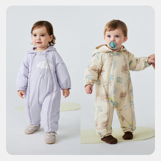 【小软皮】迷你巴拉婴儿衣服新生儿三防连体衣护肚夹棉保暖外穿 商品图2