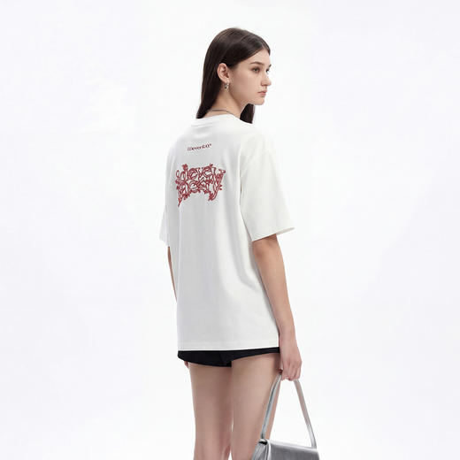 IDEVERRAY短袖白色t恤春季穿搭美式高街男女同款新品圆领套头上衣 商品图4