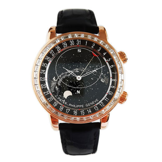 【95新】PATEK PHILIPPE 百达翡丽6102R-001自动机械机芯（PP印记）日期显示；月相、星象显示44MM（男款）超级复杂功能时计系列18K玫瑰金060226LV20 商品图0