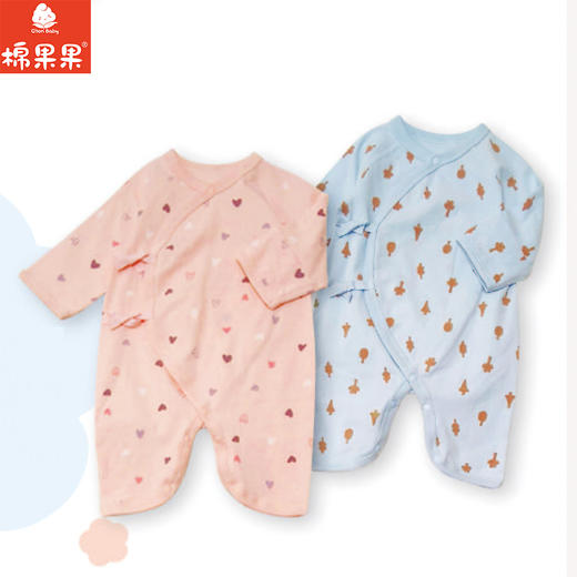 棉果果春季新品女宝卡通可爱5A抗菌纯棉爬衣蝴蝶连体衣M121726226014 商品图0