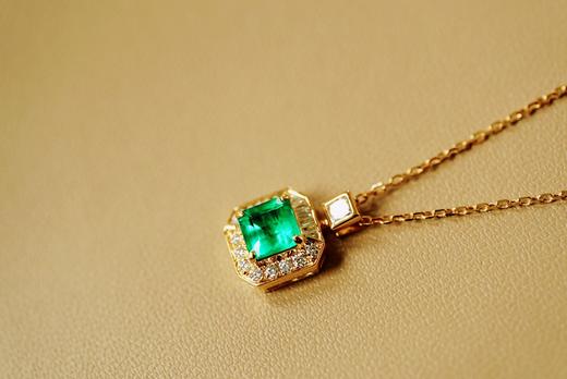 0.67ct祖母绿锁骨链 商品图0