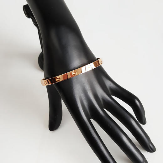 【95新】Cartier卡地亚LOVE系列B6035620玫瑰金宽版无钻LOVE四代手镯20号中性款280126TB04 商品图6