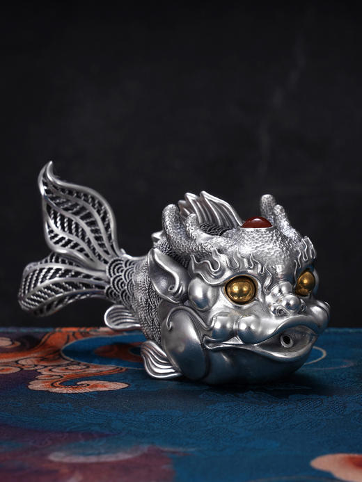 子佩集S999银福鱼翩游摆件【BXYL0280870】纯银小摆件2406 商品图6