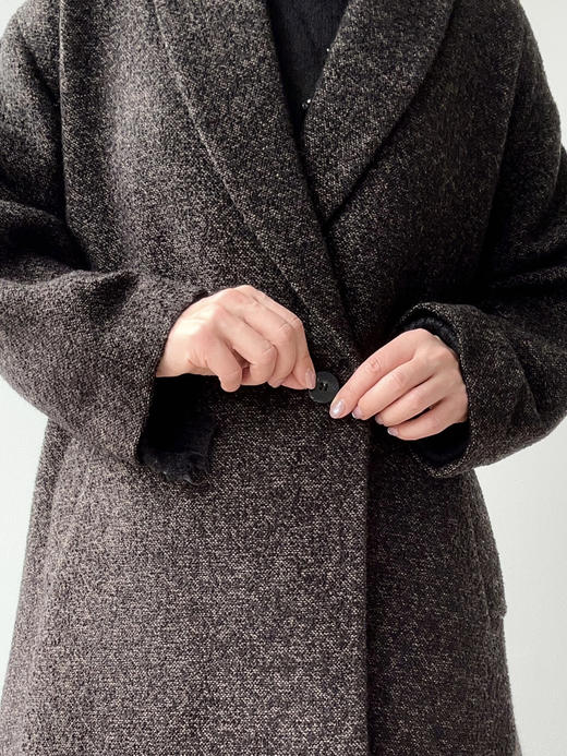 DONSEE10｜DS10AW2507-D 肌理棕 自然肌理长款大衣 商品图2