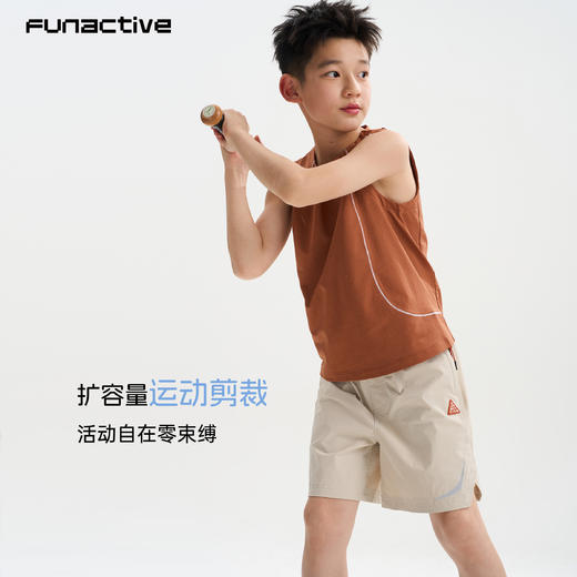 funactive男童短裤轻薄裤子儿童透气防水户外运动裤F1BK10190 商品图4