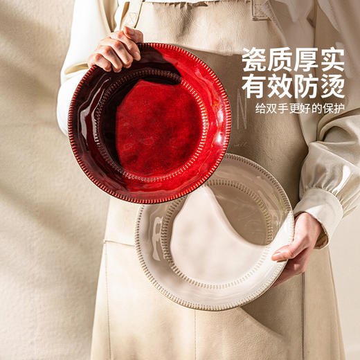 摩登主妇新婚结婚订婚礼物送新人闺蜜高级实用乔迁红色碗盘筷套装 商品图2