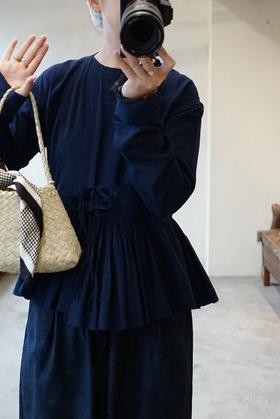 Khadi and Co绑带褶皱细节感衬衣