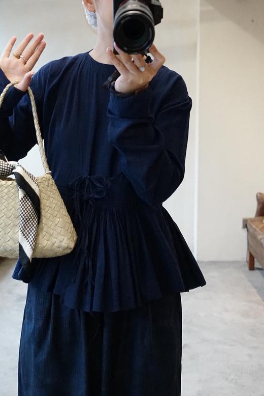 Khadi and Co绑带褶皱细节感衬衣 商品图0