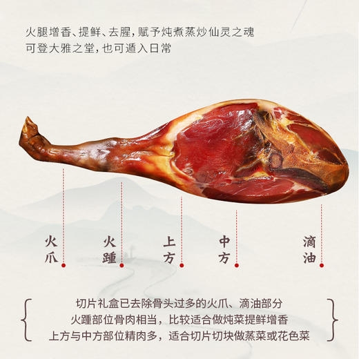 丁山河 寻味•婺州贺礼1.5kg 精选上方火腿肉 商品图1