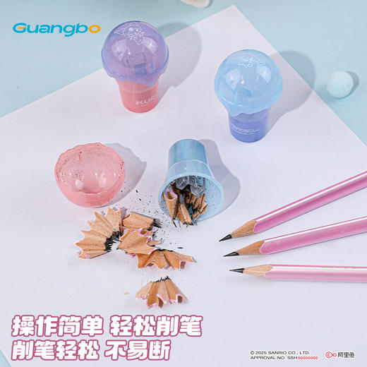 【广博】三丽鸥儿童迷你卷笔刀削笔刀小学生手动小刀刨笔机小型削笔器 商品图3