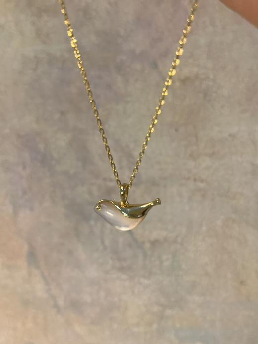 林间小鸟天然贝母耳钉 德国珠宝品牌尾单 银镀金耳钉  非质量问题 不退不换 商品图8