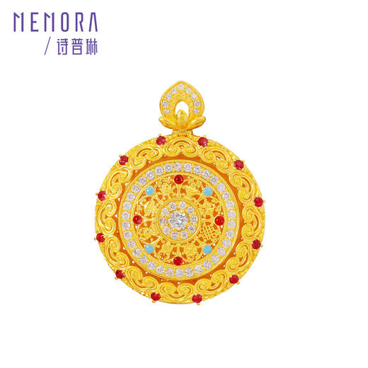 足金灵转八宝吊坠 黄金新中式可转动如意八宝罗盘挂坠MEMORA诗普琳LP463801、LP463802 商品图4