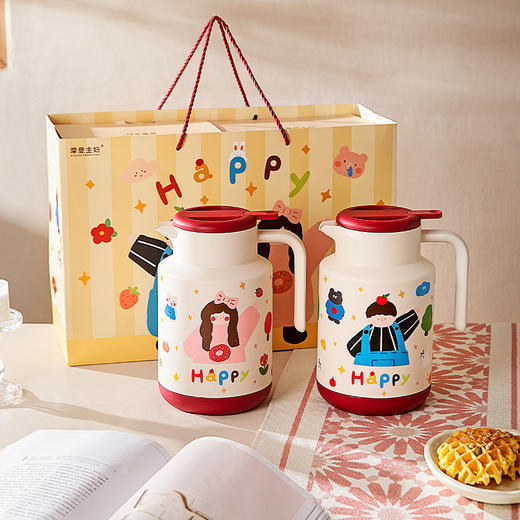 摩登主妇保温壶结婚一对热水壶陪嫁物品新婚礼物家用大容量焖茶壶 商品图4