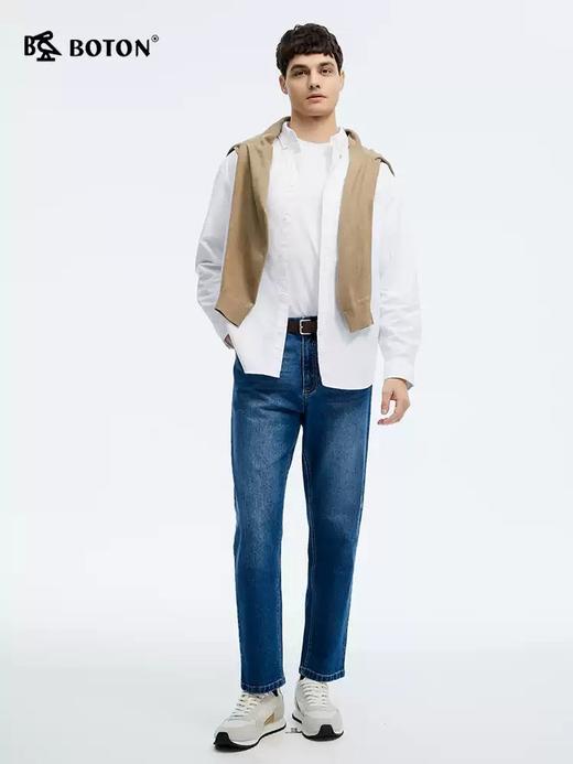 波顿男士春夏季牛仔裤小直筒棉弹力舒适怀旧洗水高端美式长裤子ME966125 商品图1