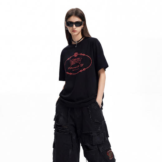 IDEVERRAY高级感绳结设计新品T小个子女正肩上衣情人节送女友T恤 商品图3