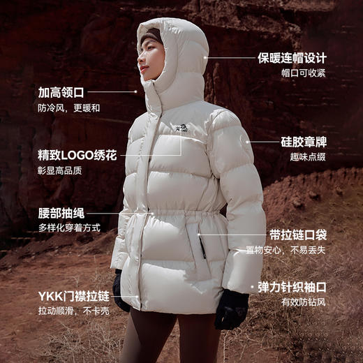 【800蓬鹅绒】伯希和户外羽绒服女2025新款保暖收腰修身防风外套 商品图3
