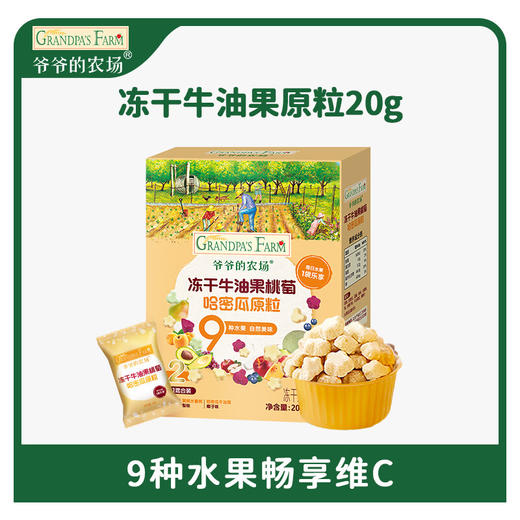 爷爷的农场冻干牛油果桃葡哈密瓜原粒20g 商品图0