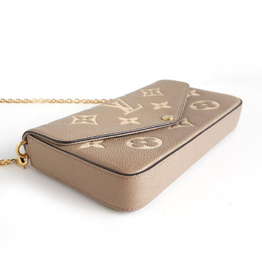 【95新】LV路易威登POCHETTE FELICIE 链条包M82610大象灰全皮三合一链条包单肩包女士060226AK12 商品图6