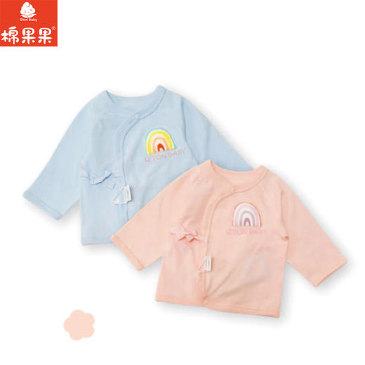 棉果果春季新品女宝立体图案5A抗菌纯棉长袖半背衣M121110226009 商品图0