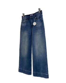 女款九分直筒微弹牛仔裤长裤la