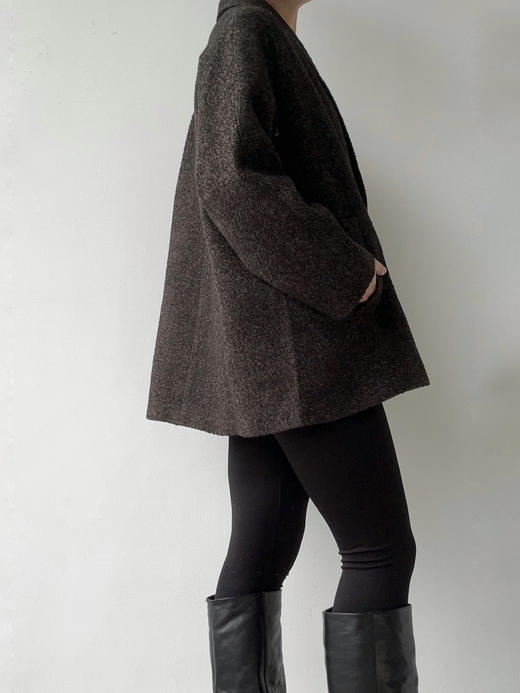 DONSEE10｜DS10AW2508-D 肌理棕 自然肌理短外套 商品图4