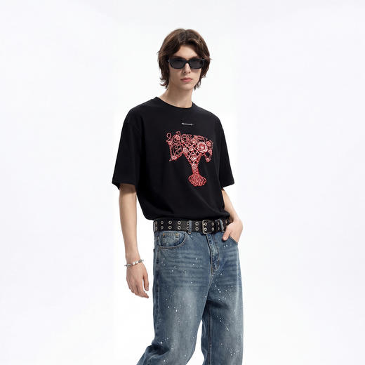 IDEVERRAY喜结连理原创新品高级感设计女生春季出行穿搭短袖白T恤 商品图2