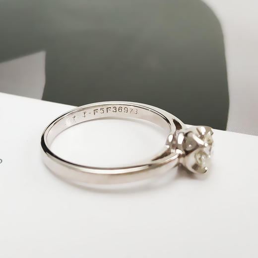 普柏琳AU750白金经典简约四爪款0.39克拉钻石戒指14号（皆取最大值）260126NJS54 商品图6