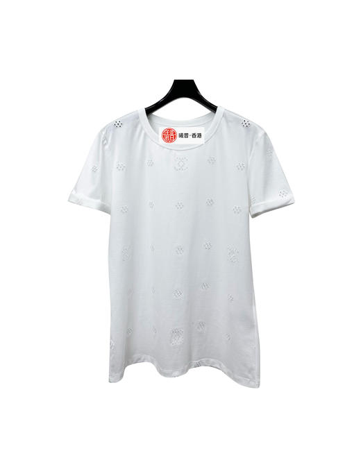 女款镂空刺绣短袖T恤ba025 商品图0