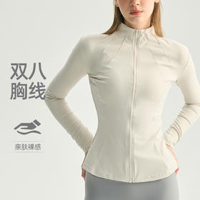 【3~5天发货】跃牌【美度空间】系列 瑜伽服外套女拉链立领拼接运动上衣修身长袖WT62023