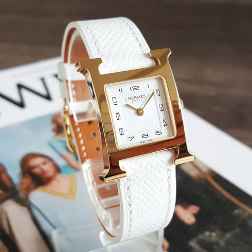 【99新】HERMES 爱马仕HH1.201石英机芯21*30MM（女款）H HOUR系列精钢镀金300126NJS45 商品图3