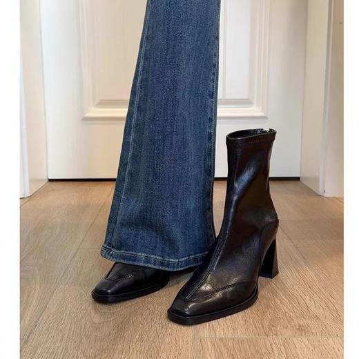 苏茵茵复古方头瘦瘦靴｜柔软好穿，黑咖两色可选，超好搭！【3-5天发货】 商品图3