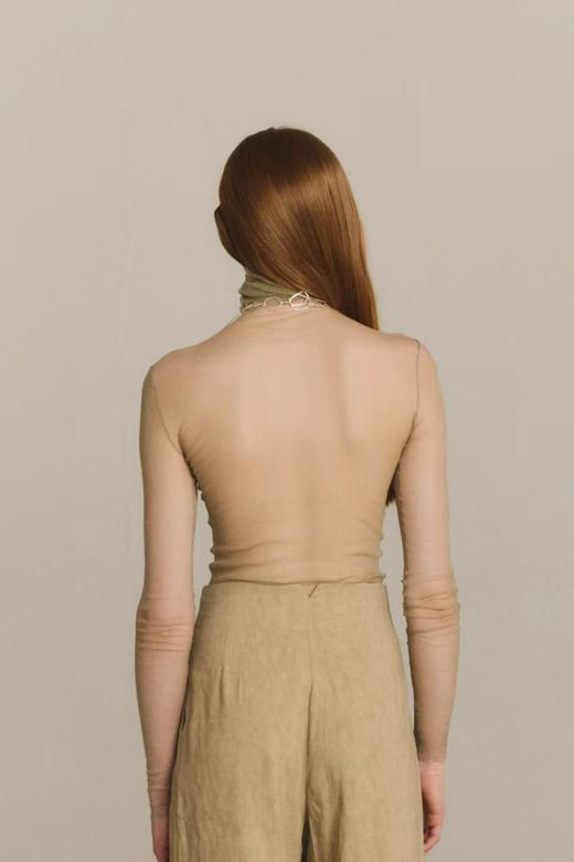 Cortana 26PS 浅鸠灰tulle高领真丝打底衫 商品图2