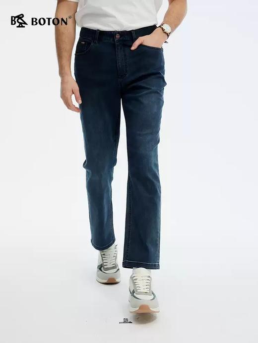 【吸湿排汗】波顿男士春夏季牛仔裤微弹修身小直筒长裤ME959125 商品图3