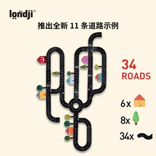 londji 道路 便携版 自由拼图 适合4岁+ 西班牙品牌 PG006U 商品图3