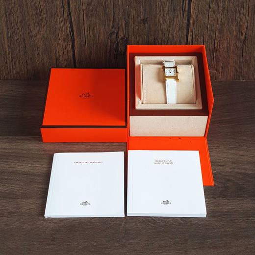 【99新】HERMES 爱马仕HH1.201石英机芯21*30MM（女款）H HOUR系列精钢镀金300126NJS45 商品图1