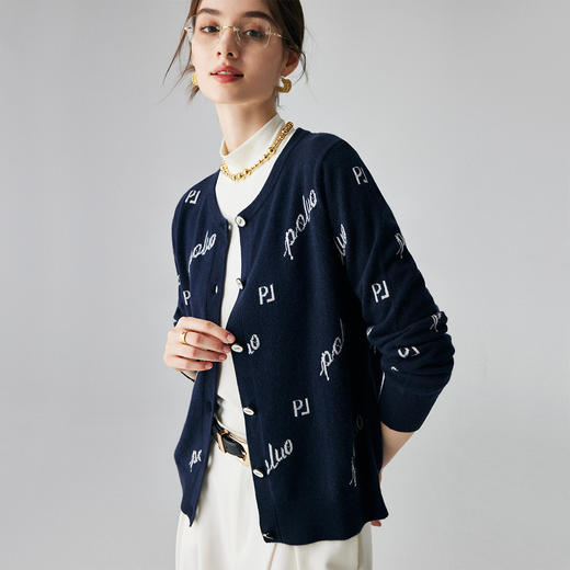 PALUOPO/PL圆领女开衫ET2F8210R/约重250g帕罗 商品图1